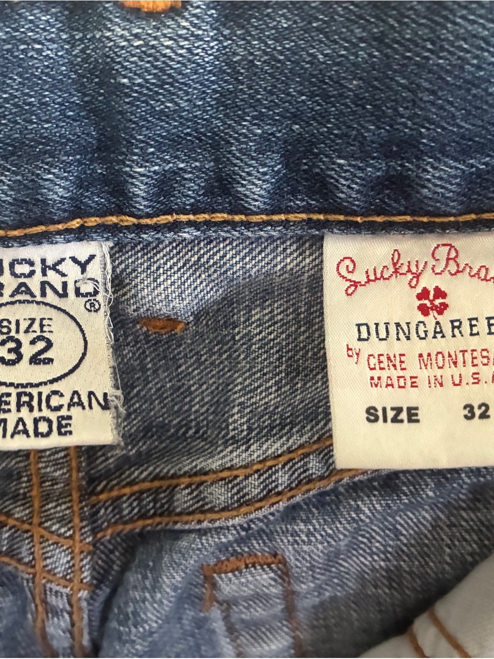 Vintage 2000s Americana Grunge 90s Lucky Brand Blue Denim Jeans Size 32 - Picture 3 of 7
